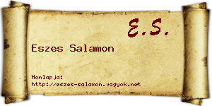 Eszes Salamon névjegykártya